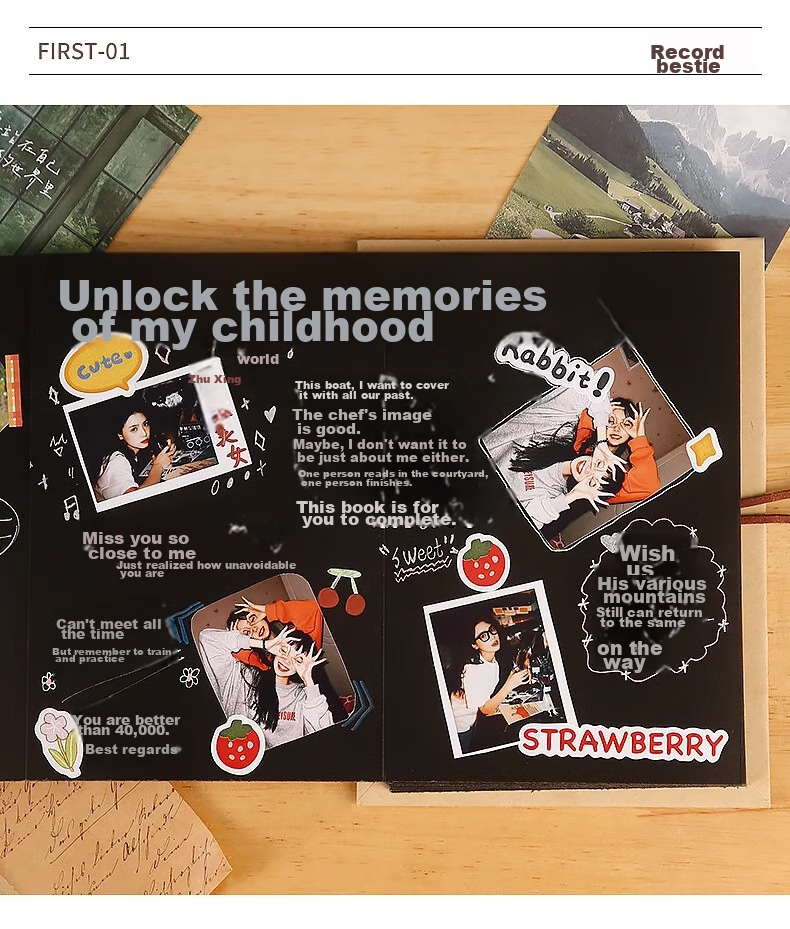 Фотоальбом Jiamo "Гармошка" DIY, Pop-Up Book, самодельная книга для пар, друзей, выпускников, креативный подарок на Новый год и День Святого Валентина, большой размер с вставкой для карточек