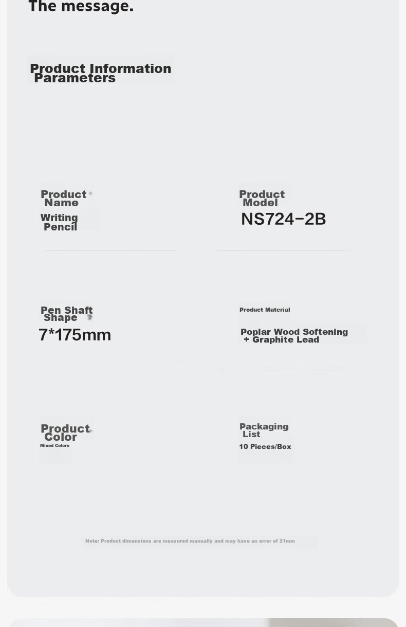 Цветные карандаши NUSIGN NS724-2B, набор из 10 штук, шестигранный корпус, для студентов и детей, для рисования и эскизов, 2B, высококачественный бренд под Deli