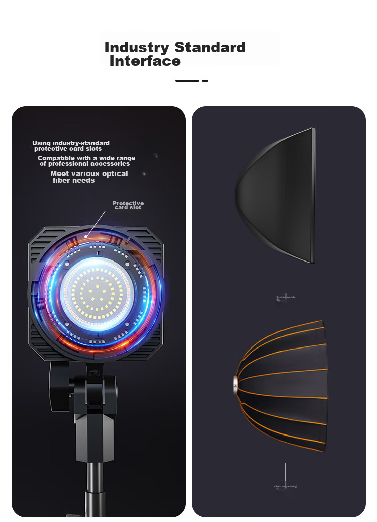 LED-прибор для студийной съемки YOUFES YS10, 300W, постоянный свет, софтбокс, для стримов и видео