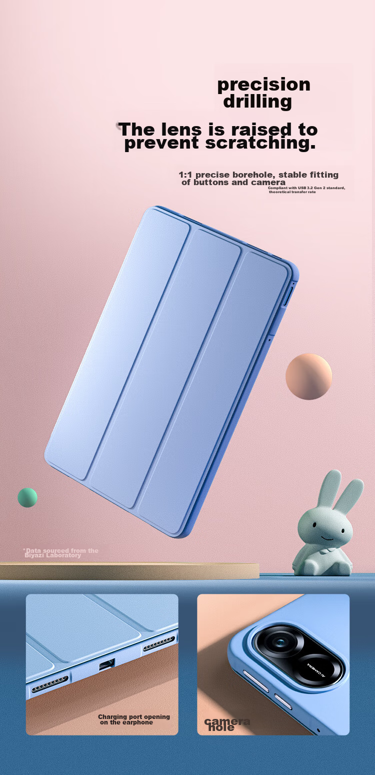 Чехол-книжка BIAZE для Honor Tablet X8 Pro 11.5 дюйма, противоударный, с подставкой, черный