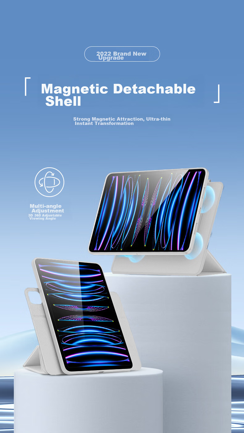 Чехол ESR для iPad Pro 11" (2022/2021) с защитой от пятен, съемный, белый