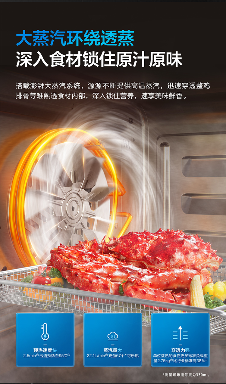 老板（Robam）轻脂烹饪机蒸烤箱一体机嵌入式大容量50L家用蒸箱烤箱 蒸烤空气炸三合一多功能CQ9161D