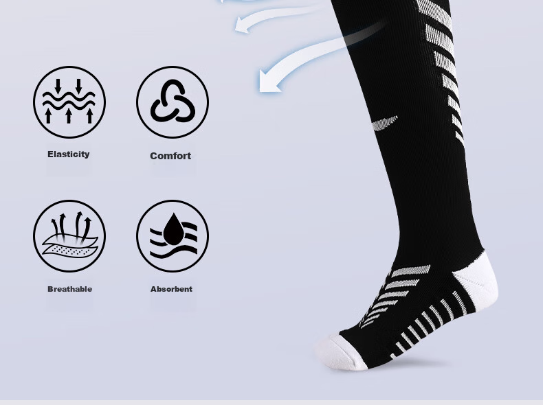 Носки для футбола Li-Ning, нескользящие, выше колена, с махровой подошвой, для спорта и тренировок, унисекс, черные, размер M