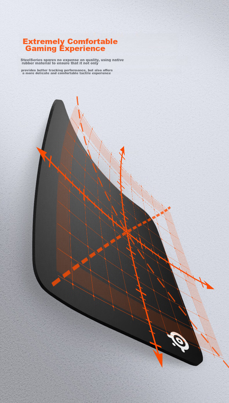 Игровой коврик SteelSeries QcK Medium, размер M, 320x270x2 мм, гладкая поверхность, нескользящая основа