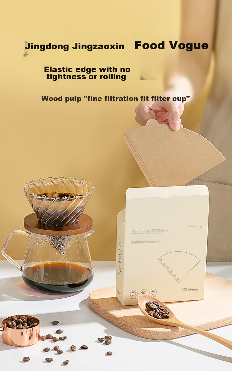 Бумажные фильтры для кофе JD Original V60-02, конусообразные, 100 шт.