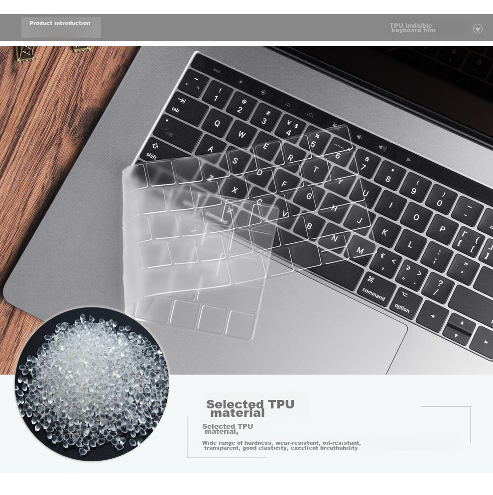 Защитная пленка для клавиатуры Jichuan Apple MacBook Air 13.3 дюйма, A1466/A1369, ультратонкая, прозрачная, водонепроницаемая, пылезащитная