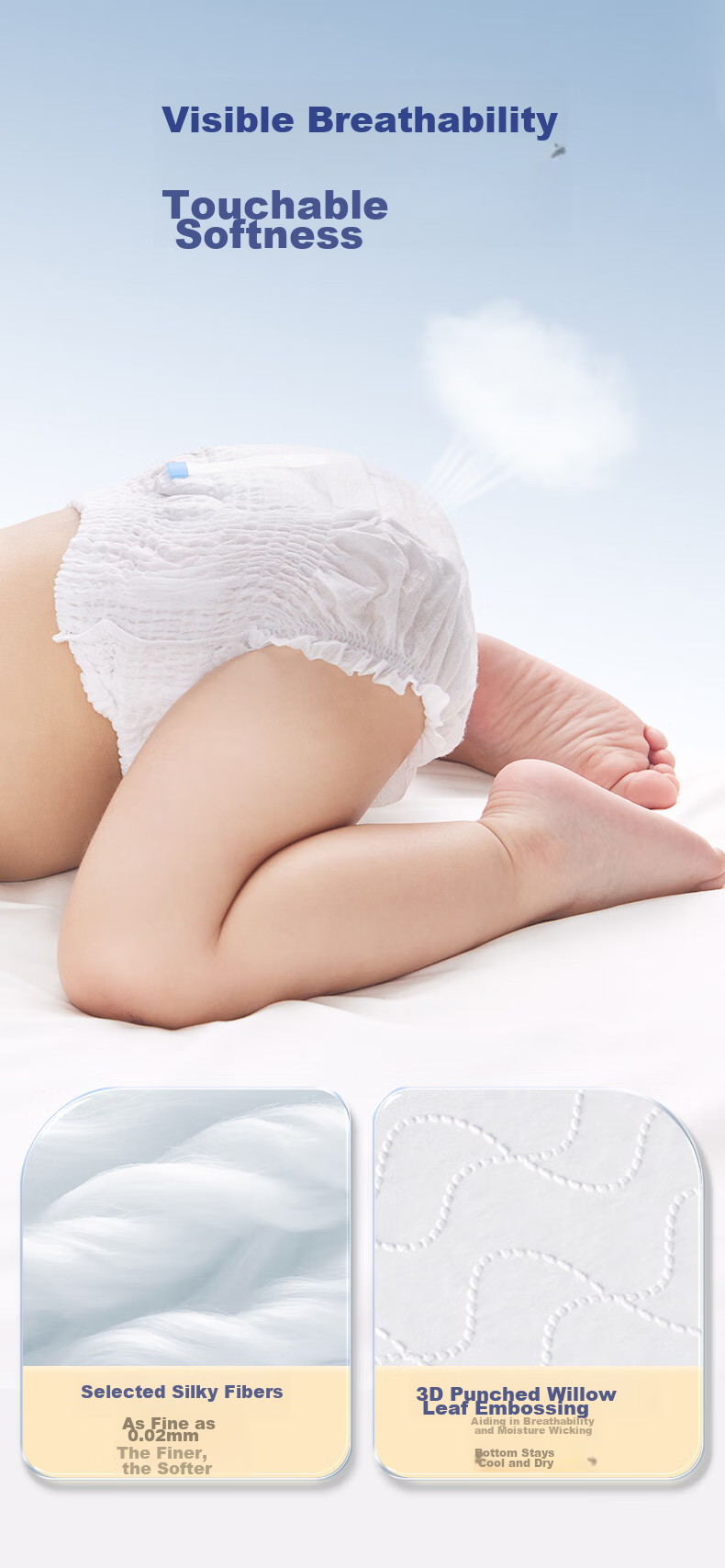 Подгузники-трусики Q-MO Soft Baby XXXXL, 42 шт., для детей от 20 кг, эластичные, легкие и дышащие