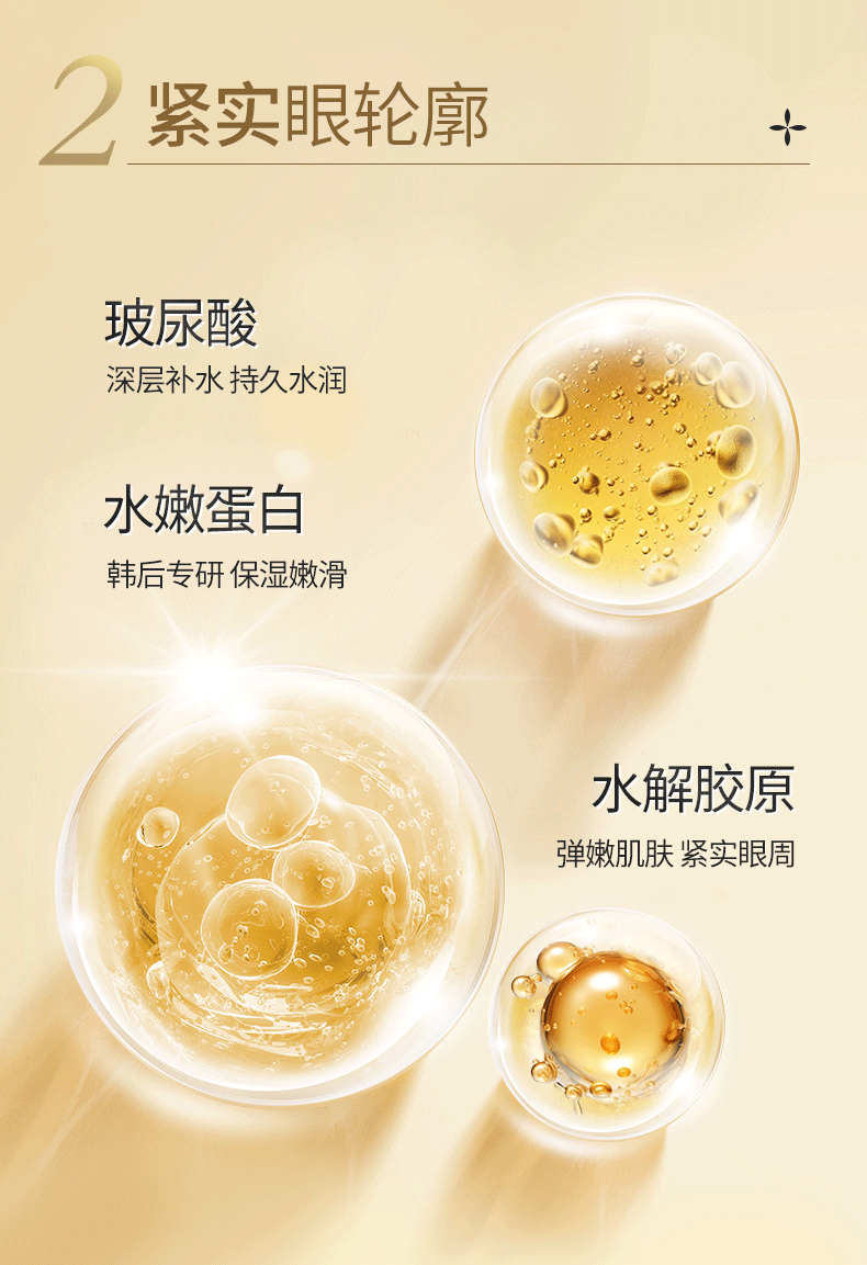 韩后 淡纹臻颜精华眼霜20g 淡化眼周细纹 紧致提拉肌肤淡化黑眼圈 【两支装】眼霜20g*2