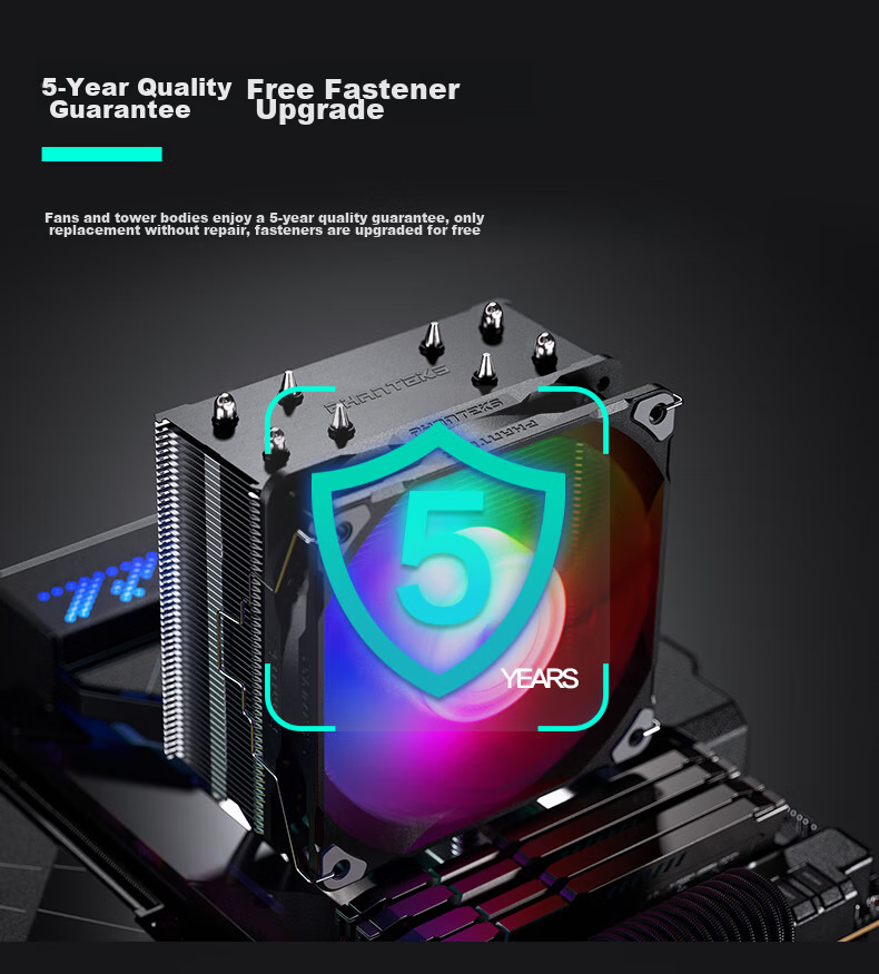Кулер для процессора PHANTEKS Polar S4, башенный, 4 тепловые трубки, ARGB вентилятор, высокая производительность