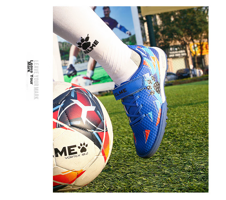 Футбольные бутсы KELME для юношей, модель ZX90113052, для искусственного газона, дышащие, нескользящие, износостойкие, флуоресцентно-желтые, размер 37