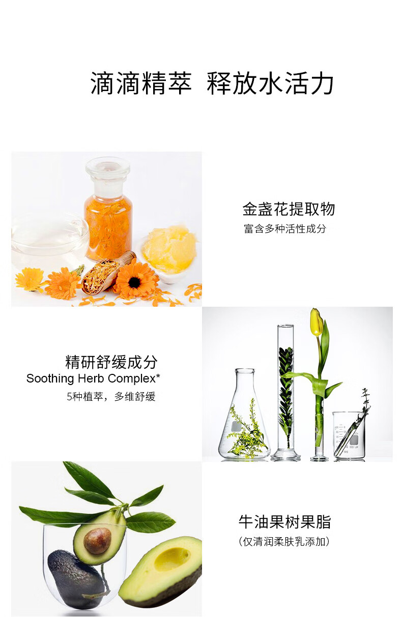 菲诗小铺（THE FACE SHOP） 金盏花水乳保湿补水护肤女柔肤水干皮保湿滋润秋冬护理 金盏花清润保湿乳液+保湿爽肤水