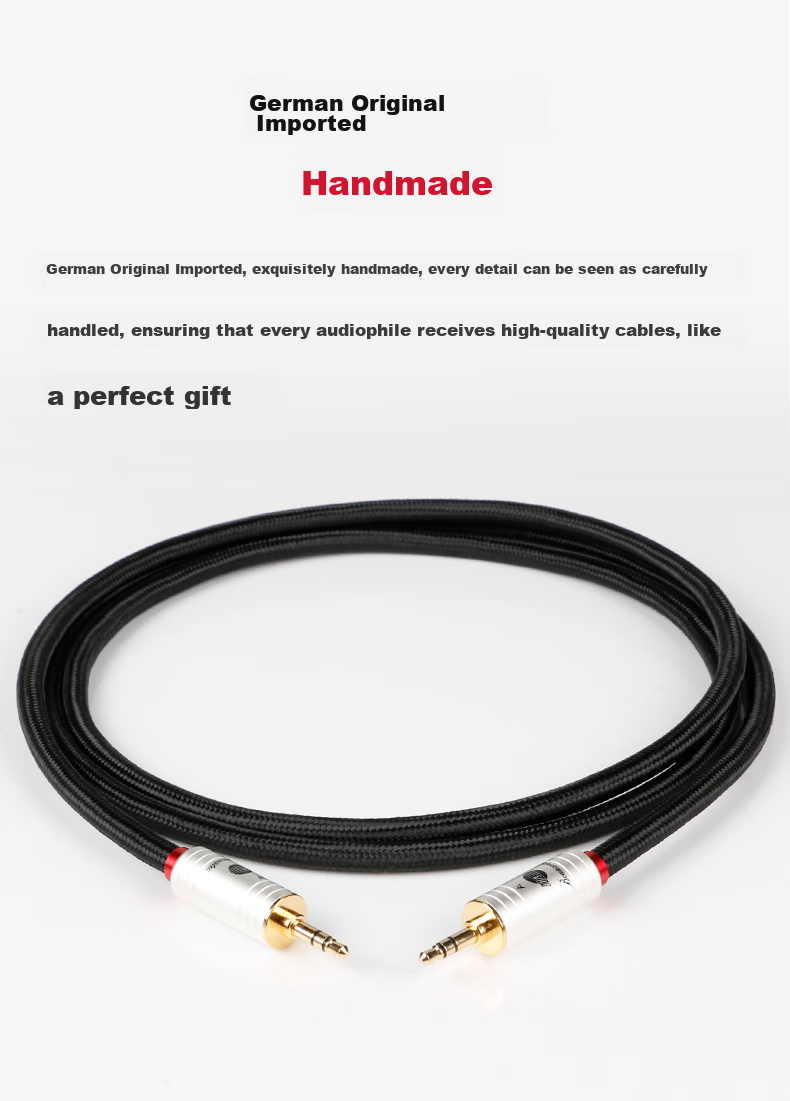 JIB Audiophile-Grade 3.5mm Audio Cable AUX Car Connection Cable for Mobile Phones, Laptops, Players, MP3 Speakers, Echo Wall Connection Cable BB-104 1.5 Meters