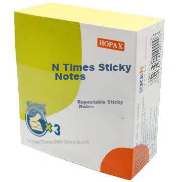СТИКЕРЫ ДЛЯ ЗАМЕТОК STICKN 32014, 76x76 мм, желтые, 3 блока по 100 листов