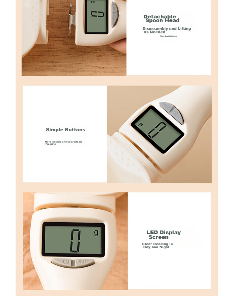 Кухонные весы BJ Electronic Measuring Spoon Scale, электронные, для выпечки, мерная ложка для детского питания, 1 г, нержавеющая сталь, Китай