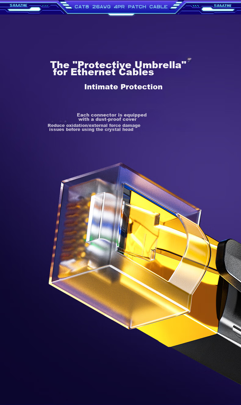 Кабель Ethernet SAMZHE Cat 8