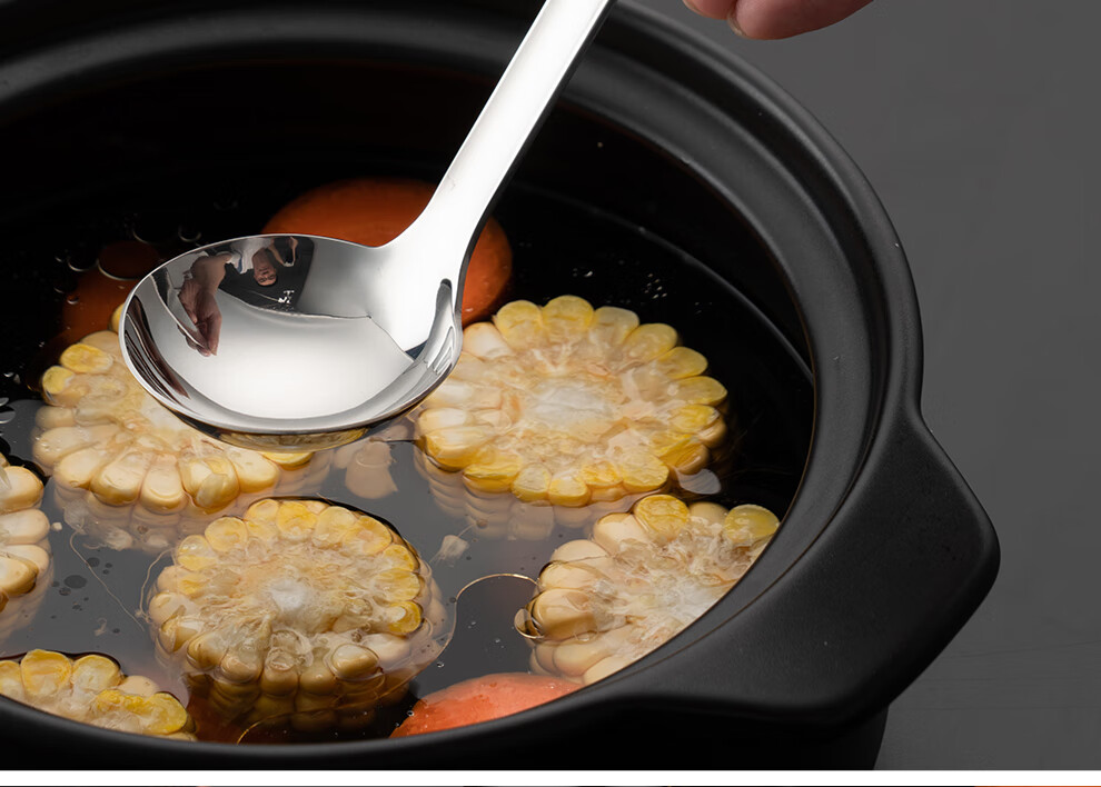 Onlycook 316L Нержавеющая сталь, большая суповая ложка для горячего горшка, бытовая сервировочная ложка для риса, каши, лапши, супа и блюд