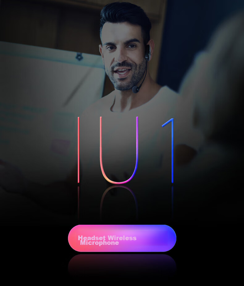 EDIFIER IU1 Беспроводной микрофон с оголовьем, долговечный аккумулятор, в комплекте приемник, для преподавания, встреч, выступлений и экскурсий