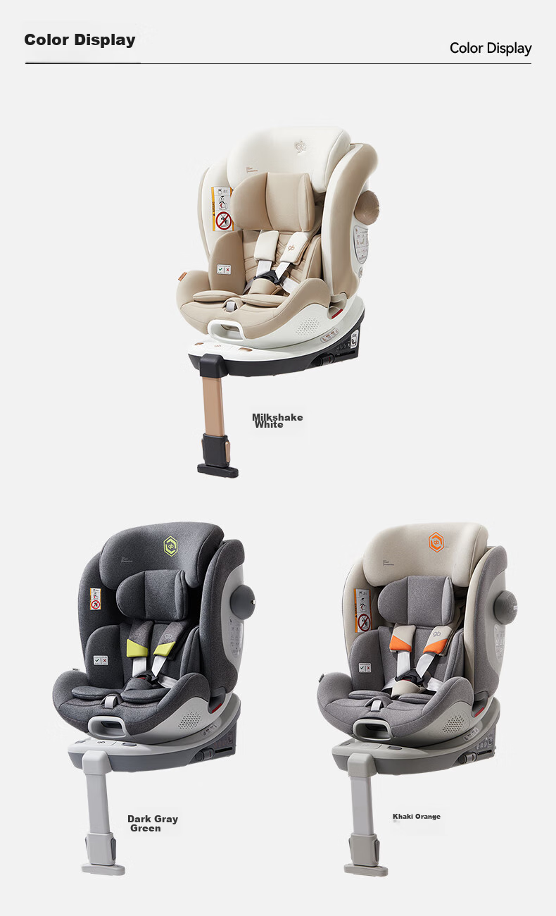 Автокресло GB "Safety Cabin 1S" для детей от 0 до 7 лет, с вращением на 360 градусов, цвет молочный белый
