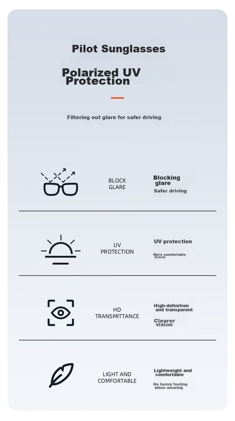 Polarized Aviator Sunglasses HLA for Men, Classic Vintage Style, Gunmetal Frame, Black and Gray Lenses, UV Protection