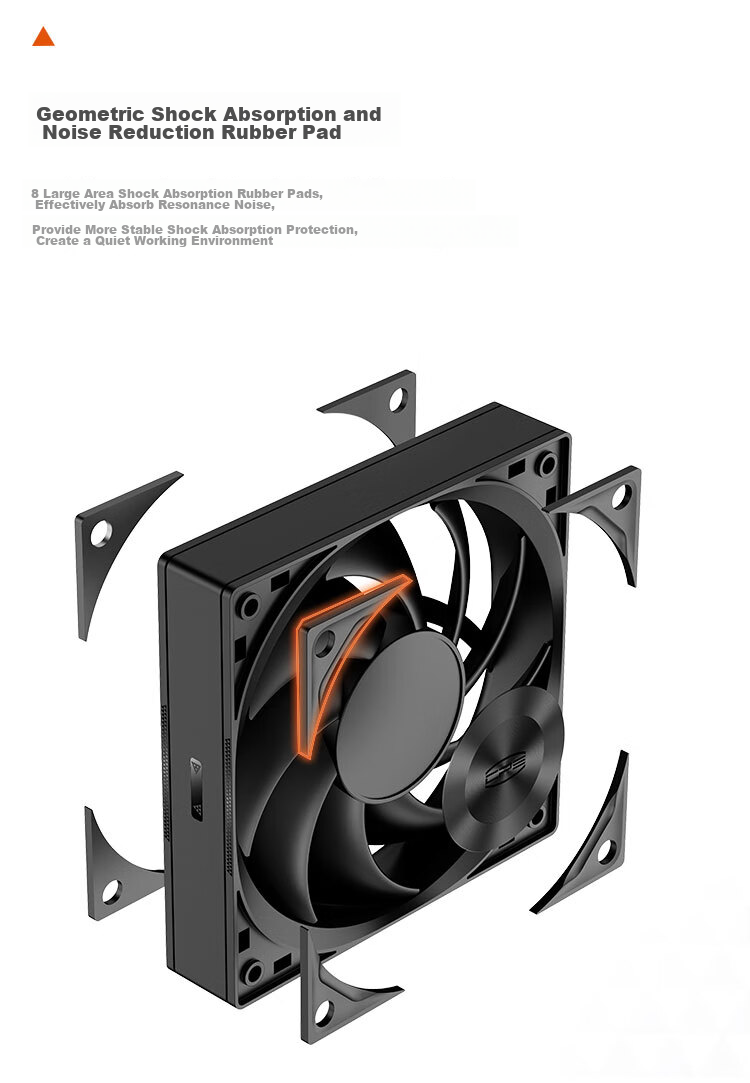 Компьютерный вентилятор PCCOOLER F5R120BK, 120мм, FDB подшипник, 3-скоростной PWM, без подсветки