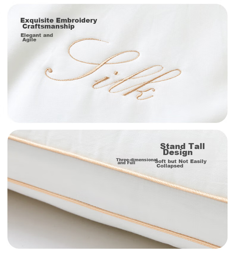 Подушка LUOLAI Home Textiles, 100% натуральный шелк, подушка для взрослых с поддержкой шеи, 46*72 см