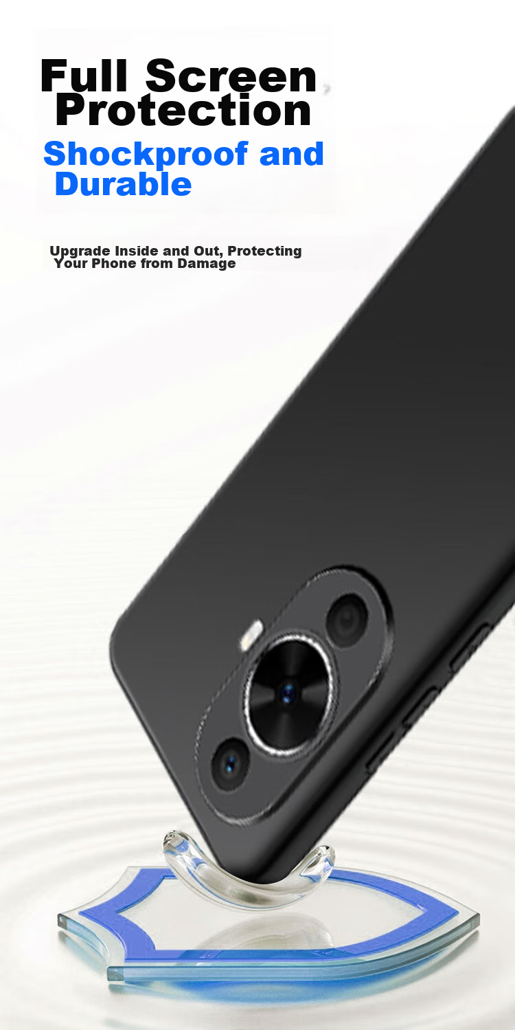 Чехол для Huawei Nova 12 Vitality Edition / Nova 11, KOOLIFE, черный, с защитой камеры, противоударный, TPU, простой стиль