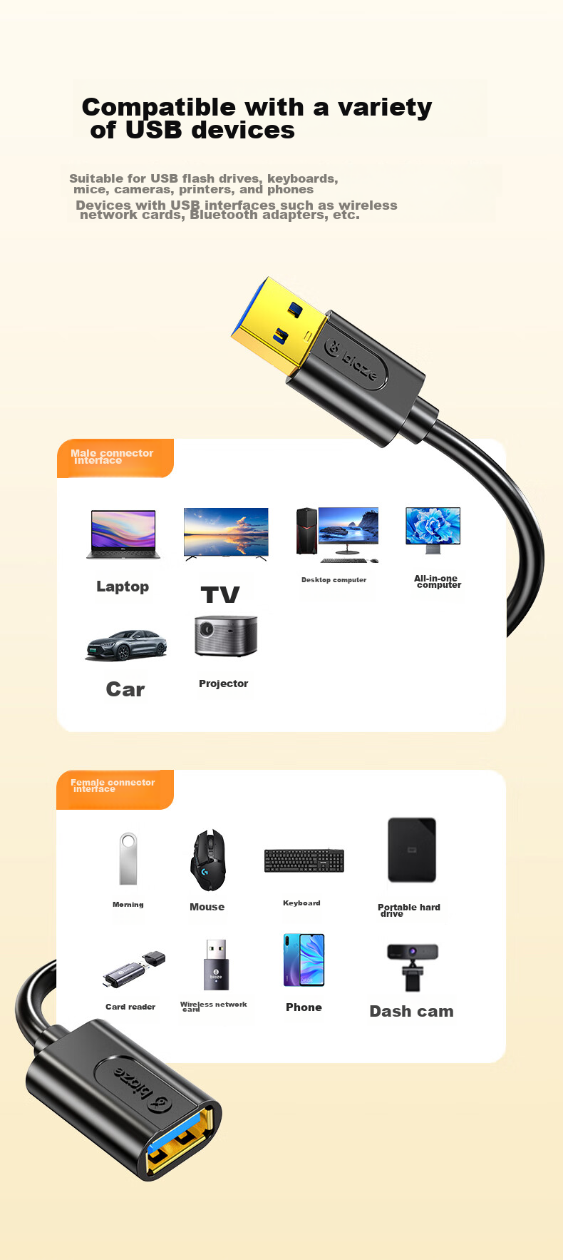 USB 3.0 удлинительный кабель