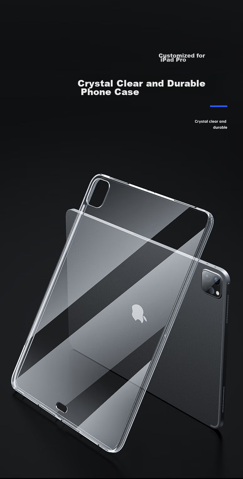 Чехол BIAZE для iPad Pro 11 дюймов (2022/21/20), тонкий, ударопрочный, из силикона, прозрачный