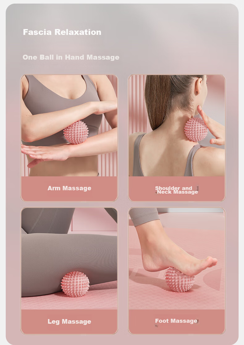 Массажный мяч Yottoy Fascia Ball, ежик, для точечного массажа стоп и шеи, йога, тренировки