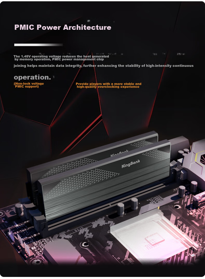 Оперативная память KINGBANK DDR5, 32 ГБ (2x16 ГБ), 6000 МГц, CL28, для настольных ПК, комплект из 2 модулей