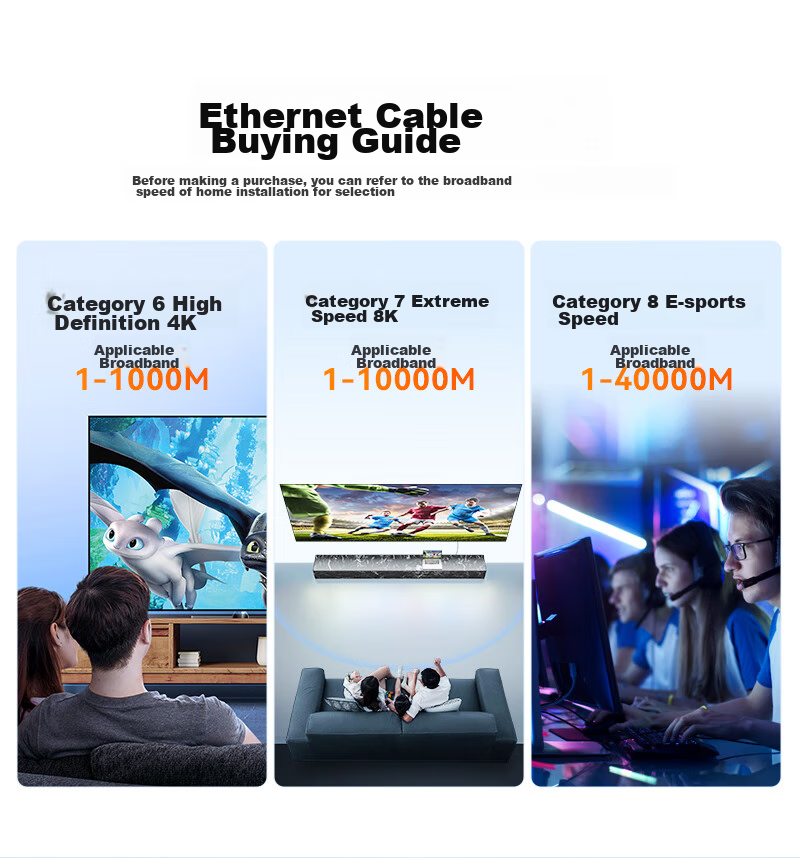Сетевой кабель SAMZHE CAT6 Gigabit Ethernet, 15 метров, витая пара, черный