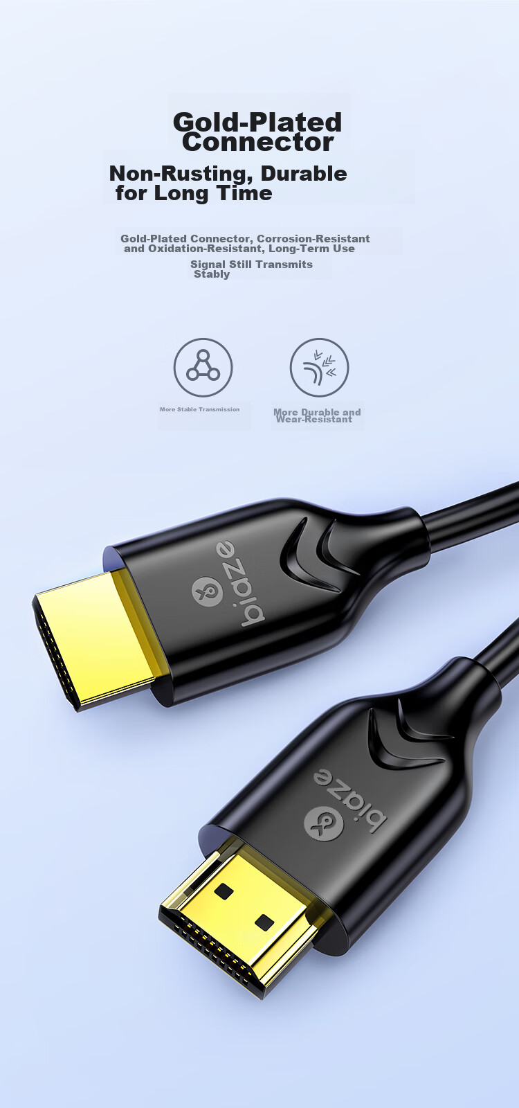 Кабель BIAZE HDMI 2.0, 1.5 метра, цифровой кабель высокой четкости 2K*4K, 3D видеокабель, кабель для подключения компьютера к телевизору