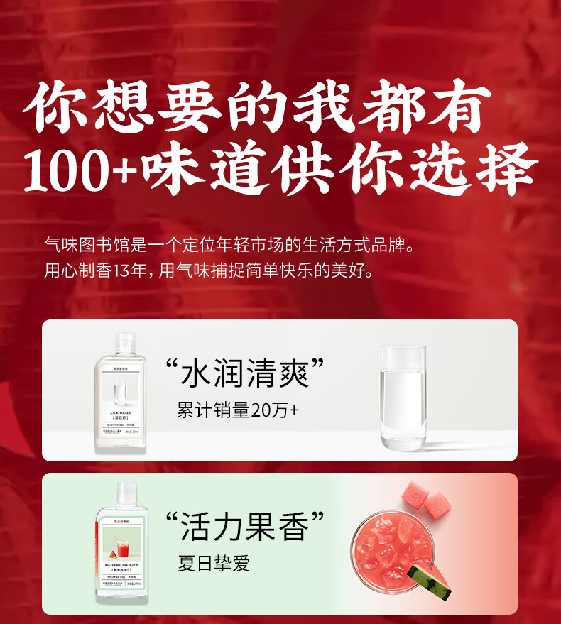 氣味圖書館（SCENT LIBRARY）新年限定版凉白开50ml  淡香水清新持久留香情人节礼物送男女友