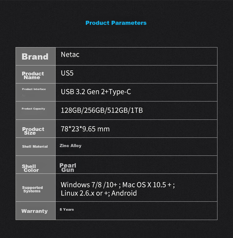 USB-накопитель Netac 512GB