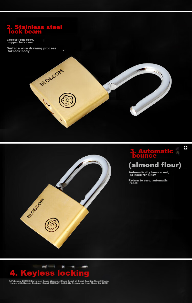 Замок BLOSSOM Copper Padlock BC9050, водонепроницаемый и устойчивый к ржавчине, для офиса, общежития, наружных складов, ворот и дверей отделений, 50 мм
