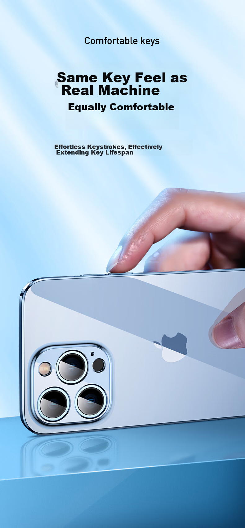 Чехол PISEN для iPhone 13 Pro, противоударный, с защитой камеры, прозрачный, силиконовый