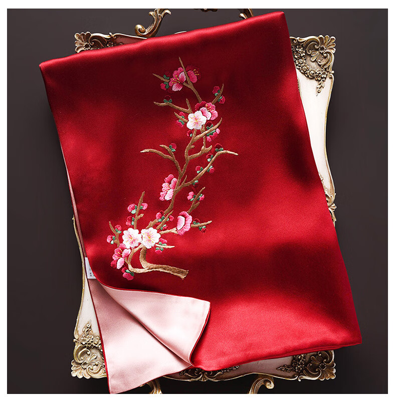 Шелковый шарф Hangsilu Suzhou Embroidery с вышивкой для женщин, зимний шарф из тутового шелка, подарочная коробка высокого класса, подарок на день рождения и праздник для мамы, новогодний подарок