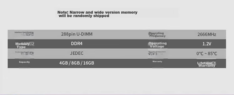 Оперативная память ADATA 8GB DDR4 2666 МГц U-DIMM, 1 модуль, частота 2666 МГц, CL19