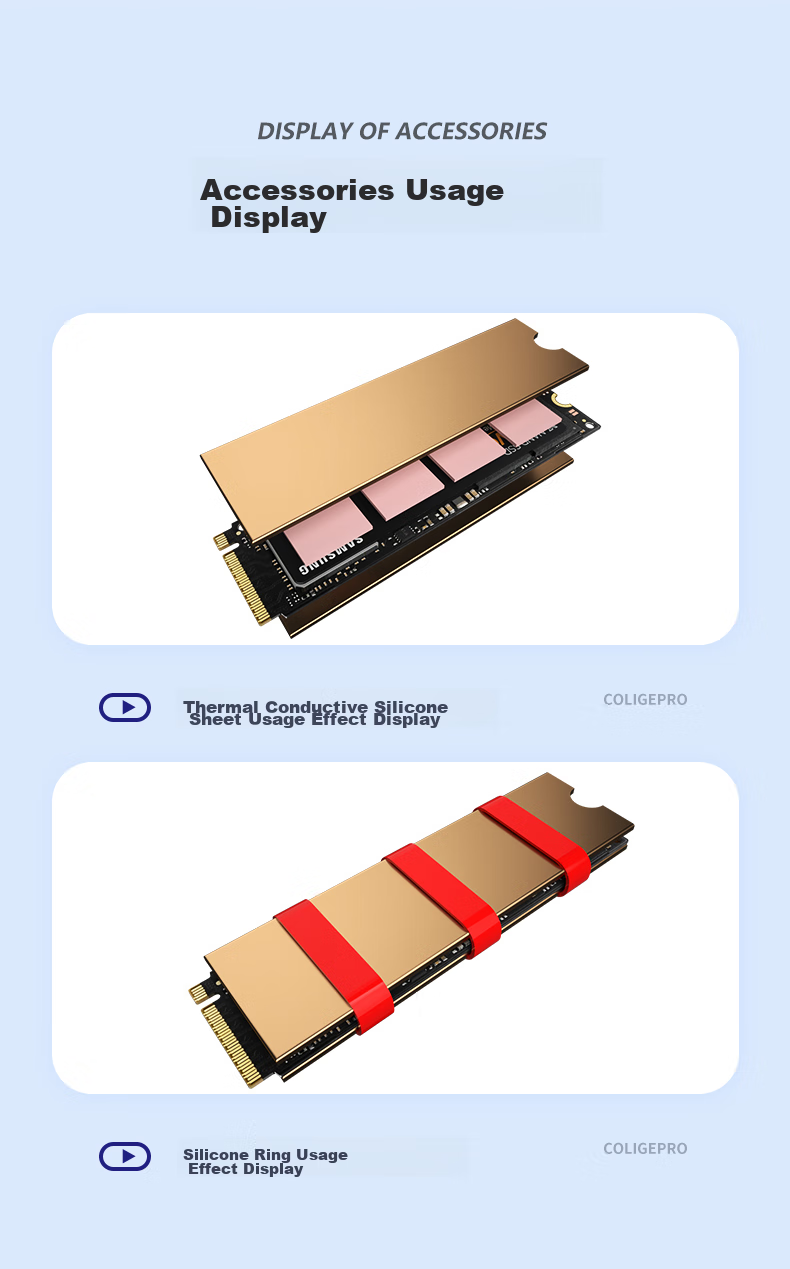 Радиатор JEYI iCopper-2 для M.2 SSD, чистая медь, NGFF, кулер для ноутбука PS5 SSD, термопаста