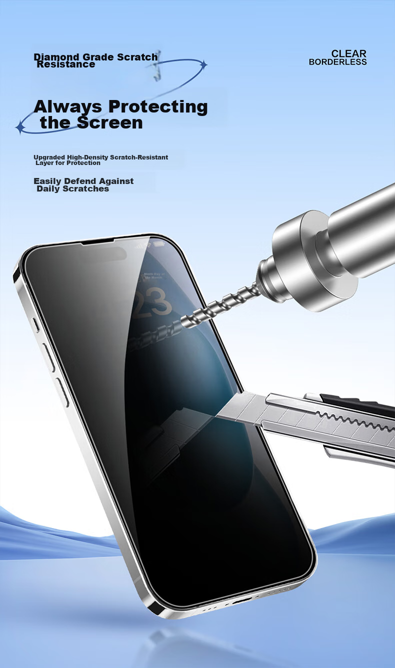 Защитное стекло PISEN для iPhone 16/15, противоударное, с защитой от отпечатков пальцев и конфиденциальности, прозрачное, 2 шт.