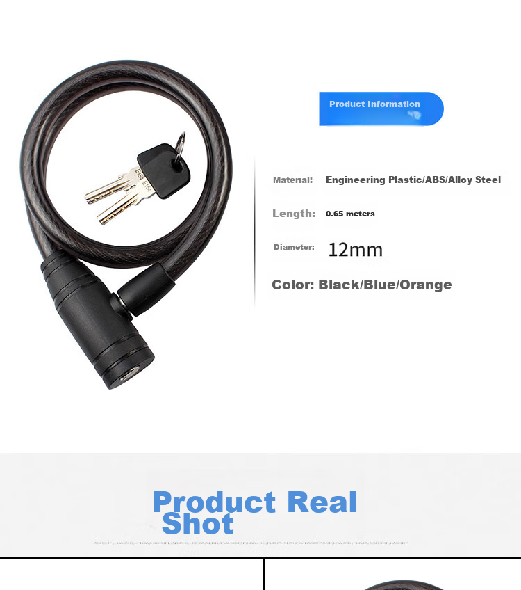 Велосипедный замок TONYON Portable Anti-Theft Electric Bike Mountain Bike Stroller Children's Bike Lock 407