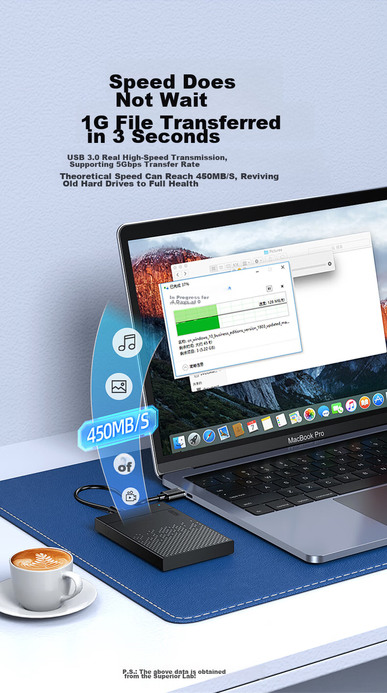 Внешний корпус для жесткого диска UNITEK S233C, 2.5 дюйма, USB 3.0 Type-C, для SSD и HDD