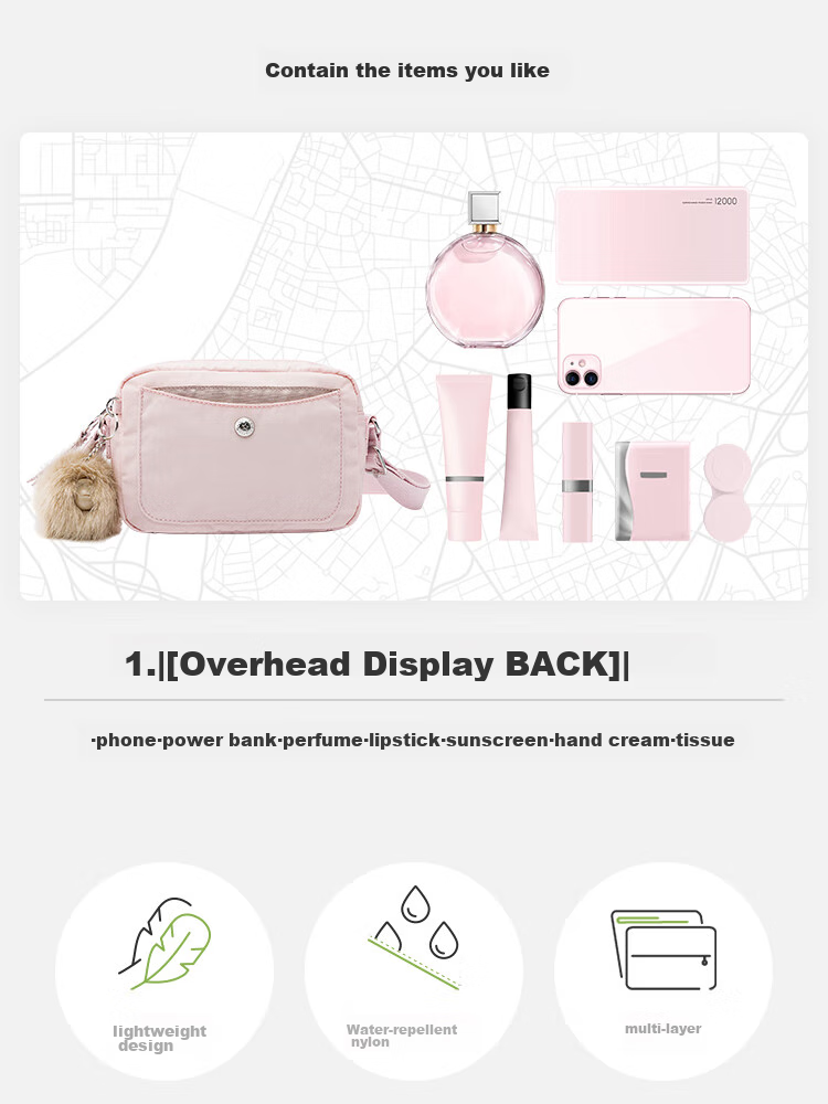 Kipling Сумка через плечо ULRIC, женская, маленькая, цвет Cherry Blossom Pink