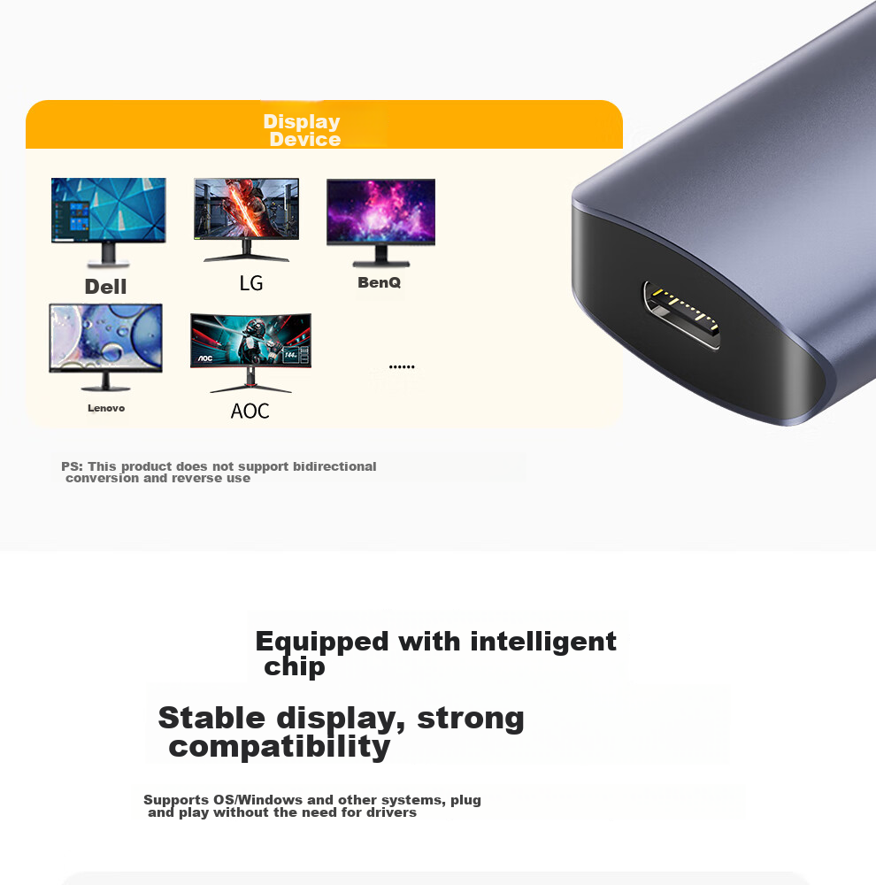 Переходник ULT-unite HDMI - Type-C, 4K@60Hz, для ноутбуков, ПК, PS5