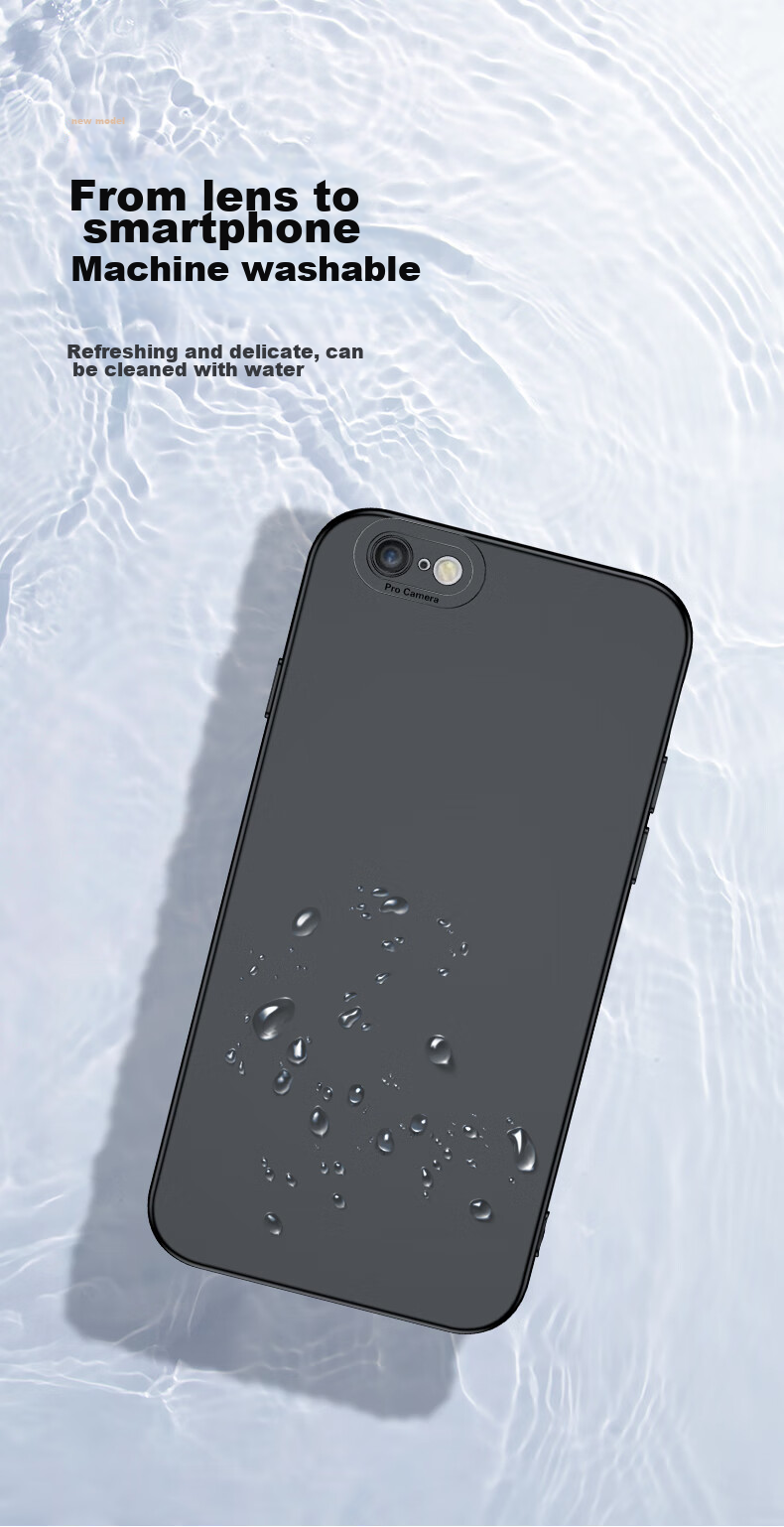 Чехол для iPhone 6S Plus/6 Plus HOLDZU Angel Eyes, силиконовый, противоударный, с полной защитой камеры, тонкий матовый чехол для мужчин и женщин - графитовый черный