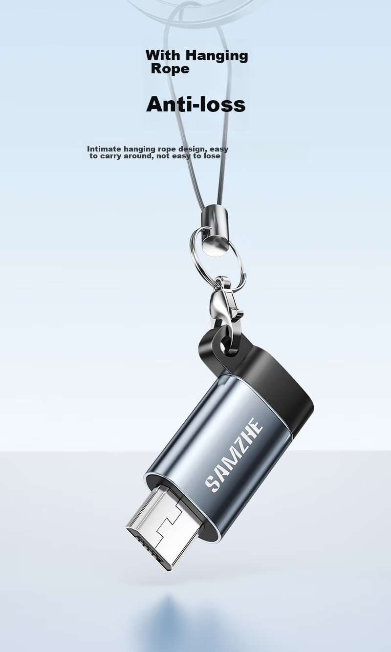 Адаптер SAMZHE Micro USB на Type-C, кабель-конвертер для зарядки и передачи данных, совместим с Huawei, Xiaomi, Samsung, OPPO, Vivo