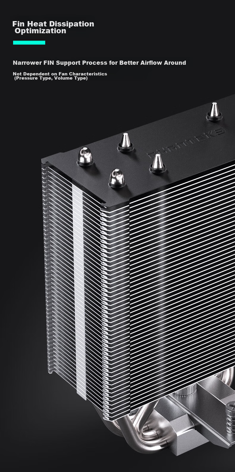 Кулер для процессора PHANTEKS Polar S4, башенный, 4 тепловые трубки, ARGB вентилятор, высокая производительность