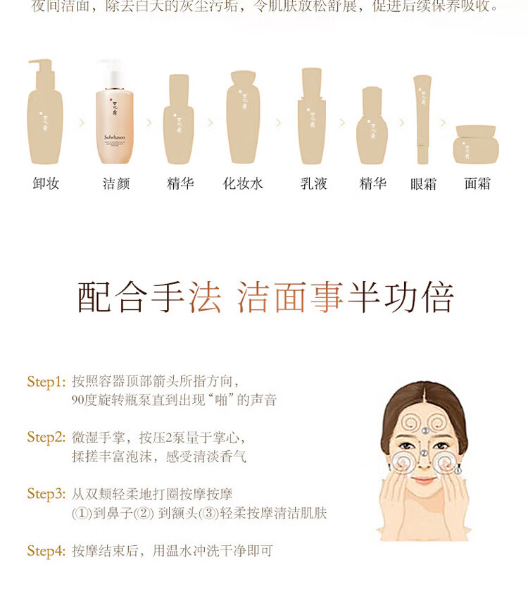 雪花秀（Sulwhasoo）顺行柔和洁颜泡沫50ml*2  （小样）