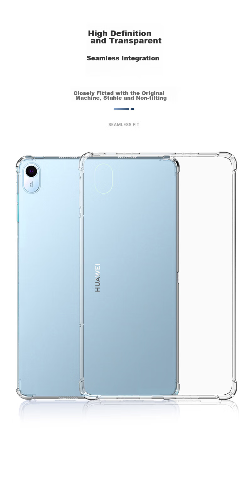 Защитный чехол BIAZE для Huawei MatePad 11.5, прозрачный белый, TPU, противоударный