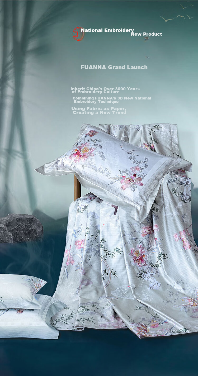 Комплект постельного белья FUANNA, 4 предмета, 120% сатин, король 230*229 см